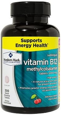 Members Mark Sublingual Vitamin B12 5000mcg (300 Count) (3 Pack) 2