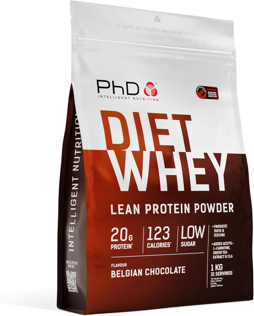 PhD Diet Whey 1kg Belgian Chocolate 2