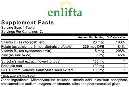 Best Mood Supplement - Natural Mood Elevation Supplement - 5-HTP - 3 Month Supply-Dr Developed Tablet-St. Johns Wort 3