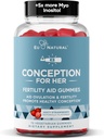 Conception for Her Fertility Gummies - Συμπληρώματα γονιμότητας για τις γυναίκες με Myo Inositol, Folate & more Essential Nutrients - Delicious Juicy Φράουλα ορμονών Ισορροπία Βιταμίνες, 75 ct Πεκτίνη Gummies