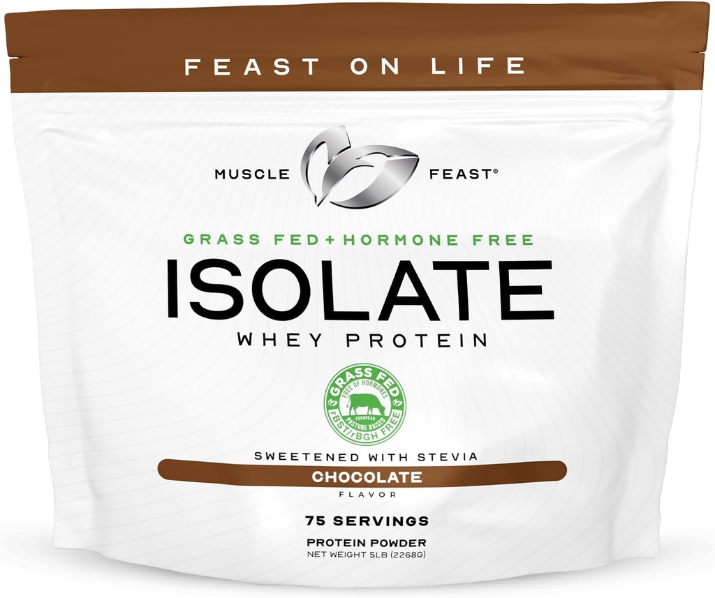 Μύες Fast Grass-Fed πρωτεΐνη Whey Isolate, Όλα τα φυσικά χωρίς ορμονική κρέμα αυξήθηκε, Whey Isolate πρωτεΐνη σκόνη για άνδρες και γυναίκες, καθαρό, χωρίς γλουτένη, Delicious Isolate πρωτεΐνη - σοκολάτα, 5lb