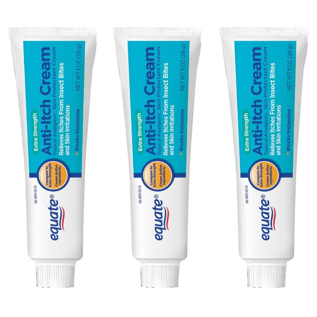 Equate Extra Strength Anti-Itch and Skin Protectant Cream, 1 ουγγιά (3 συσκευασία)