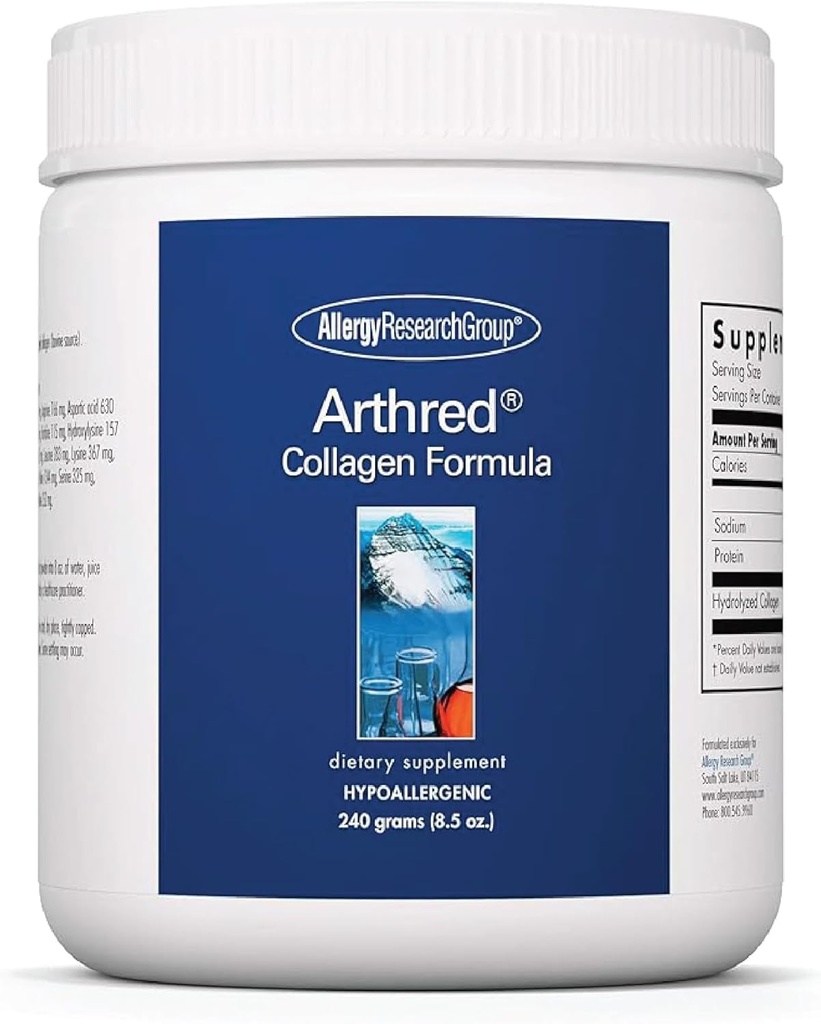 Allergy Research Group Arthred Supplement - Collagen Powder for Men & Women, 10.5g Collagen Peptides, Bovine Soured, Arthred Powder, Collagen Formula, Hydrolyzed Collagen - 8.5 Oz