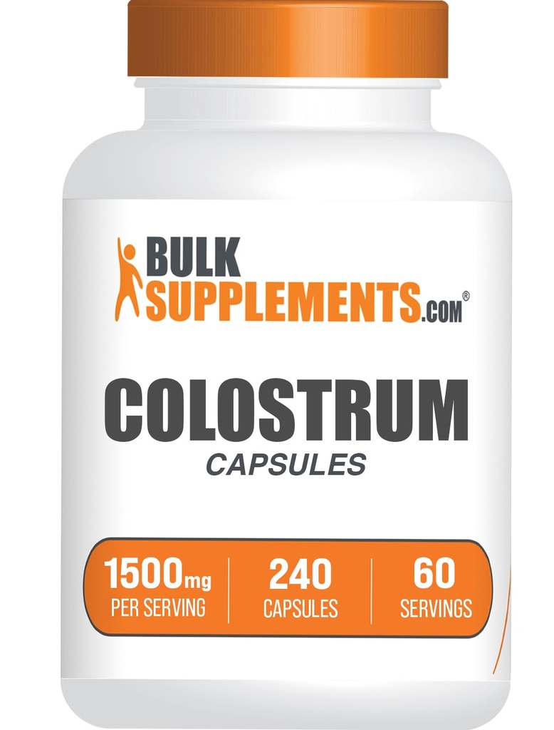 BulkSupplements.com Colostrum Capsules - Colostrum Supplement, from Bovine Colostrum - Gluten Free, 240 Capsules (Pack of 1)