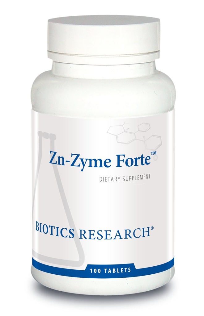 Biotics Research Zn- Zyme Forte 25 mg Ψευδάργυρος, Υποστήριξη ανοσοποιητικού συστήματος, Βέλτιστη Κυτταρική Λειτουργία, Tablet με βάση Προστιθέμενα αντιοξειδωτικά. 100 Tabletισκία