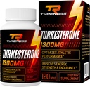 Testosterone Booster, συμπλήρωμα Turkesterone 1300mg Ultra High Strength (Ajuga Turkestanica Extract Std. to 20% Testosterone), για την αθλητική απόδοση & μυϊκή μάζα,120 κάψουλες