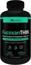 ML Naturals FucoxanTHIN 240 Καψάκια λαχανικών. Φουκοξανθίνη 10% 200 mg ανά υπηρεσία, υποστηρίζει το μεταβολισμό και το αντιοξειδωτικό, NSF-Certified & cGMP- Compliant