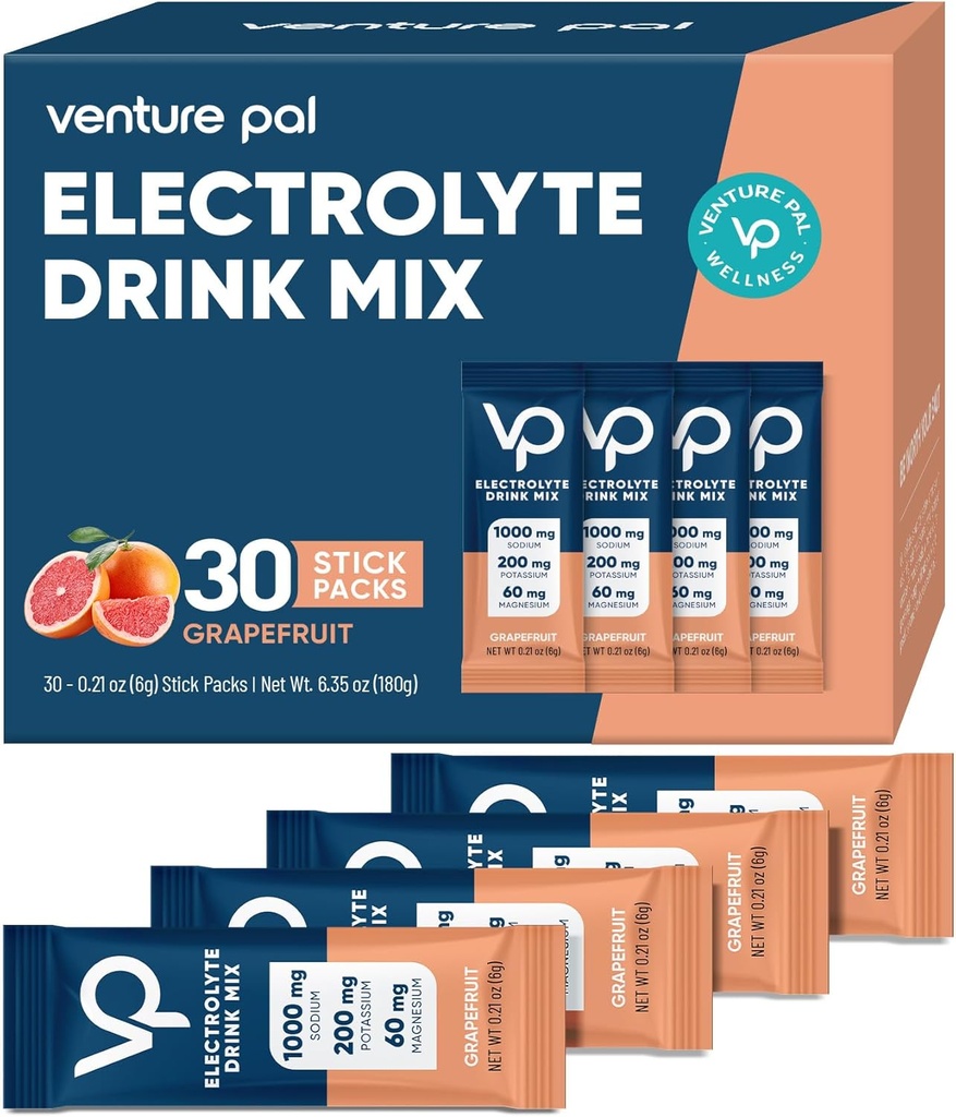 Venture Pal High Sodium Sugar Free Electrolytes Powder Packet - Συσκευασίες ενυδάτωσης με βιταμίνη, νάτριο & κάλιο 