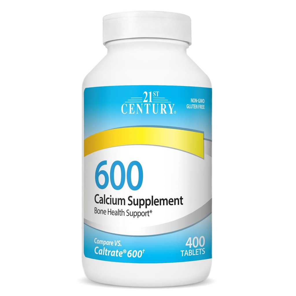 Συμπλήρωμα ασβεστίου 21ου αιώνα, 600 mg, 400 Count