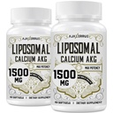 Liposomal Calcium AKG Supplement 1500 MG (Alpha-Ketoglutaric Acid), Υψηλή Απορρόφηση, Πιο Αποτελεσματική από AAKG, Ca AKG για μακροζωία, Ηλικία Άμυνας, Κυτταρική Ενέργεια, Μεταβολική Λειτουργία, 120 Softgels