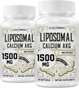 Liposomal Calcium AKG Supplement 1500 MG (Alpha-Ketoglutaric Acid), High Absorption, More Effective Than AAKG, Ca AKG for Longevity, Age Defense, Cellular Energy, Metabolic Function, 120 Softgels