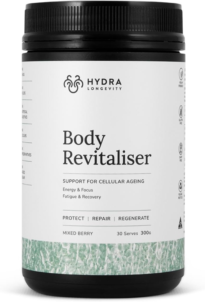 Body Revitaliser Organic Superfood Powder Health Supplement, 49 Συμπαγές Smoothie Mix με Πρεβιοτικά, Chlorella, Reishi, Vegan, Non-GMO, Χωρίς Γλουτένη 300 γραμμάρια (30 υπηρεσίες)