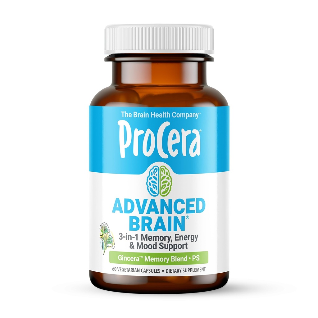 Procera Advanced Brain - Fast Acting - Συστατικά Υποστηρίζεται από 100+ Μελέτες - Βελτίωση μνήμης, ανάκληση - Συγκέντρωση - Καθαρίζει ομίχλη - Διανοητική σαφήνεια - Επιβραδύνει Γνωστική Παρακμή - 60 Μέτρα