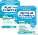 Digestive Πλεονέκτημα Έντονη υποστήριξη Bowel Probiotic Υπερασπίζεται ενάντια στο αέριο & Bloating, 32 κάψουλες κόμη (2 Pack)