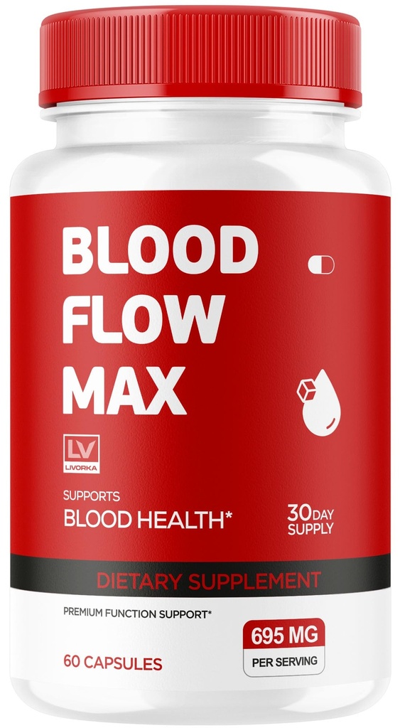 LIVORKA Blood Flow Max, Blood Flow Max Capsules, Blood Flow Max Blood Support, BloodFlow Max, Blood Flow Capsules for Generall Wellness, Blood Flow Max Pills, 60 Capsules for 1 Month