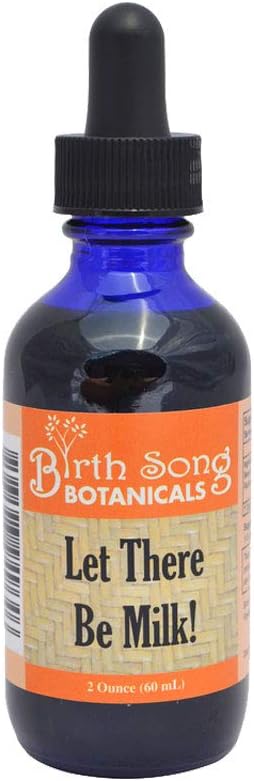 Birth Song Botanicals Let There Be Milk! Herbal Breastfeeding Tincture to Support Breast Milk Supply for Lactating and Pumping Moms with Fenugreek and Goat's Rue, 2oz Bottle