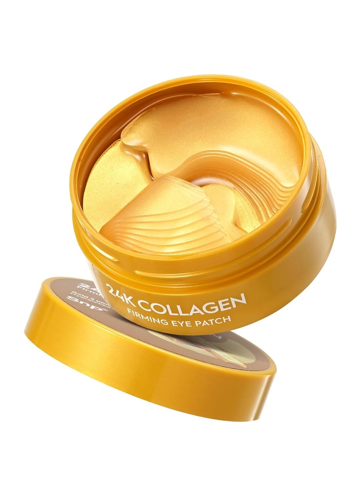 Snp 11,900mg Collagen + 24K Gold Firming Eye Patch | Wrinkles Firming Under Eye Patch | Tightening & Hydrating for All Skin | Under Eye Patches for Dark Circles | Korean Skincare Eye Mask | 60 Patches