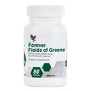 Forever Living - Fields of Greens, Green Superfood Supplement with Barley Grass, Wheat Grass, and Alfalfa to Cleansing and Alkalizing, 80 Tablets