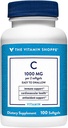 Η βιταμίνη Shoppe βιταμίνη C 1.000MG, εύκολο να καταπιούν, αντιοξειδωτικό που υποστηρίζει ανοσοποιητική και καρδιοαγγειακή υγεία (100 Softgels)