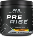 Amazing Muscle Pre Rise | Pre-Workout Powder Supplement with Caffeine & Beta-Alanine for Men & Women | 25 Servings (25 Servings, Pineapple Mango Refresh)
