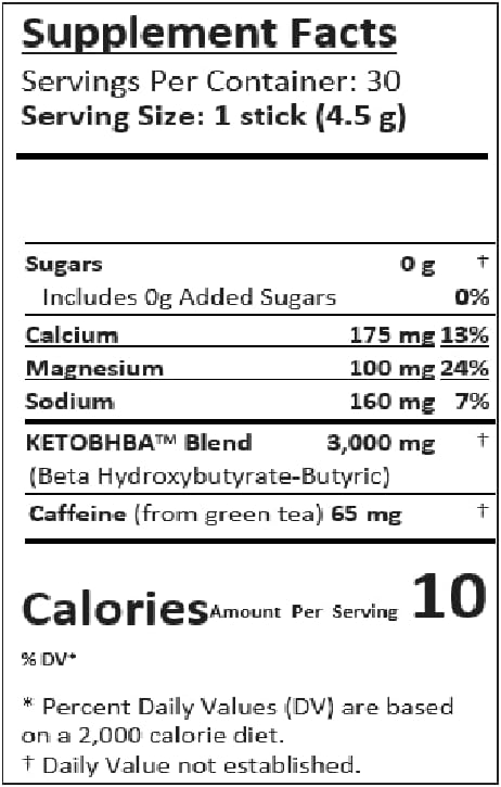 B-Epic B-KETO Natural Grape Flavored Support for Your Well-being - Designed to Support Natural Energy and Wellness - περιλαμβάνει 30 ράβδους σκόνης