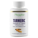 Paradise Organic Turmeric Rhizome 4:1 Extract, Active Whole Spectrum Extract, Super Poent, Ultra Pure, Vegan, Non-GMO, Gluten Free, 90 κάψουλες χορτοφάγων