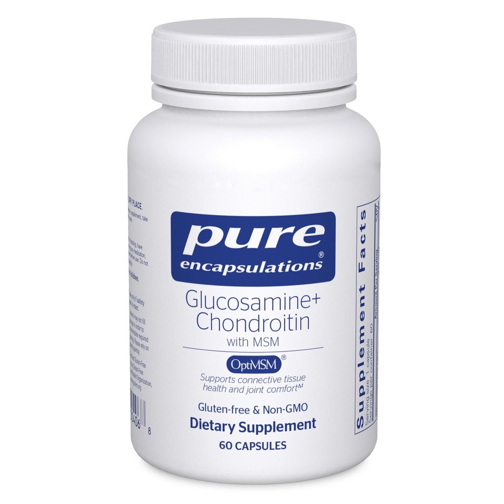 Καθαρές εγκοπές Glucosamine Chondroitin με MSM - Υποστηρίζει Κοινή Υγεία & Κανονικό Σχηματισμό Cartilage* - Διατηρεί Ενζυμική Δραστηριότητα - Χωρίς γλουτένη & Μη ΓΤΟ - 60 Κάψουλες