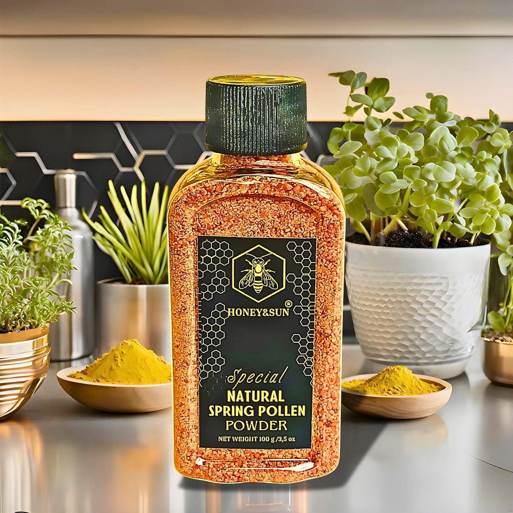 ΑΡΧΙΚΗ ΑΝΑΠΤΥΞΗ POLLEN I POWDER I (5 διαφορετικές συνθέσεις εαρινής γύρης) I Organic Bee Pollen I Minerals-Amino Acids & Protein I Gluten Free (3.5 oz) I Hanal