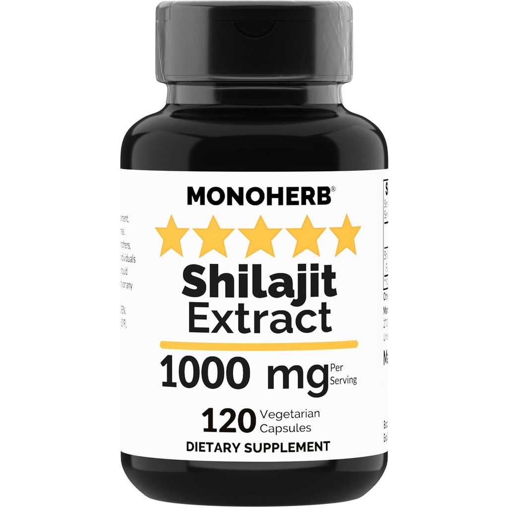 MONOHERB Shilajit Extract 1000 mg - 120 κάψουλες χορτοφάγων