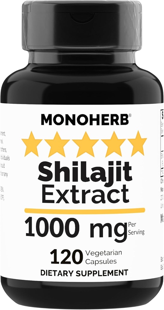 MONOHERB Shilajit Extract 1000 mg - 120 κάψουλες χορτοφάγων