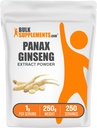 BulkSupplements.com Ginseng Root Extract Powder - Panax Ginseng Supplement, Herbal Supplement - Vegan & Gluten Free, 1g per Serving, 250g (8.8 oz) (Pack of 1)