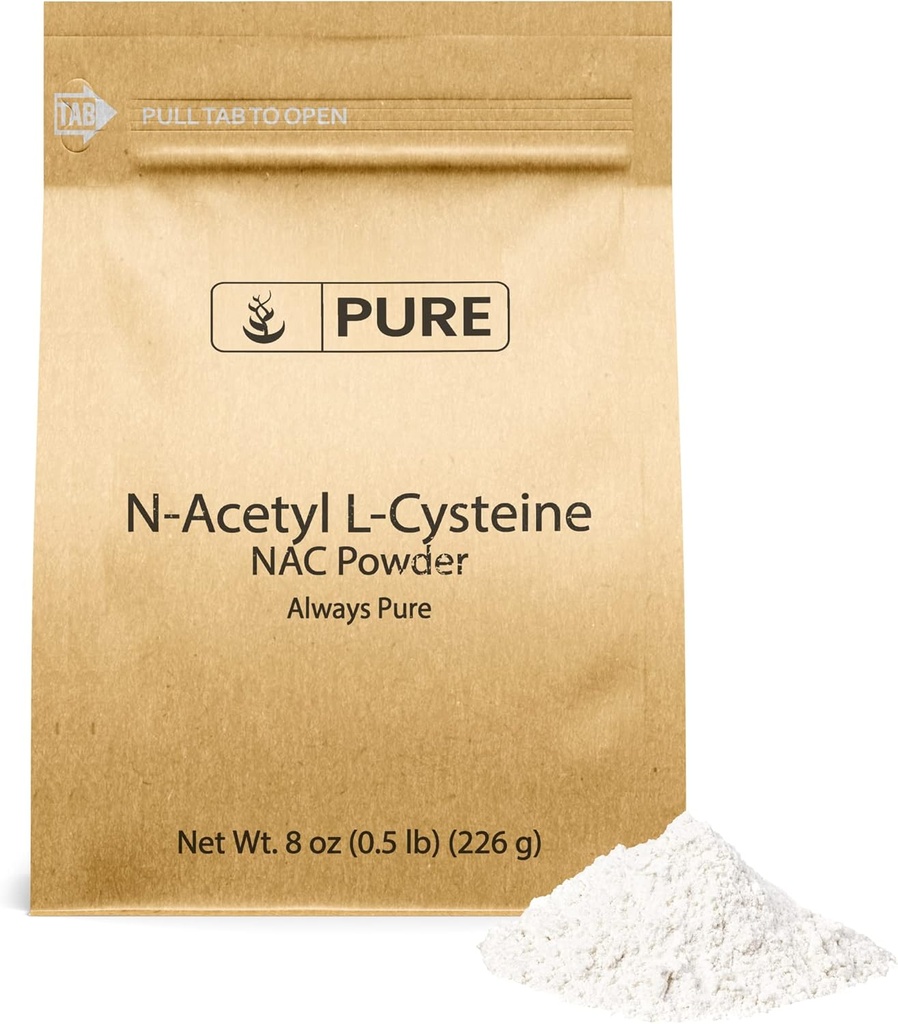 ΑΡΩΜΑΤΙΚΑ ΑΡΧΙΚΑ ΣΥΣΤΑΤΙΚΑ NAC N-Acetyl L-Cysteine Powder (8 oz) Lab Επαληθευμένο, Πάντα καθαρό, Χωρίς πληρώματα