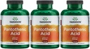 Swanson Pantothenic Acid (Vitamin B- 5) Ενεργειακός Μεταβολισμός Νευρική Λειτουργία Υποστήριξη 500 mg 250 Καψάκια (3 Συσκευασία)