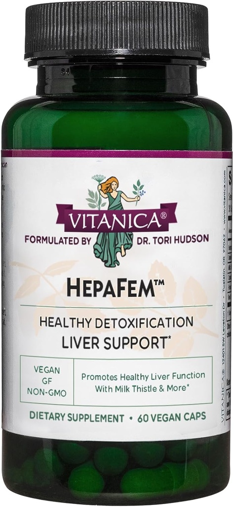 Vitanica, Hepafem, Υποστήριξη καθαρισμού ήπατος, Vegan/Vegetarian, 60 κάψουλες