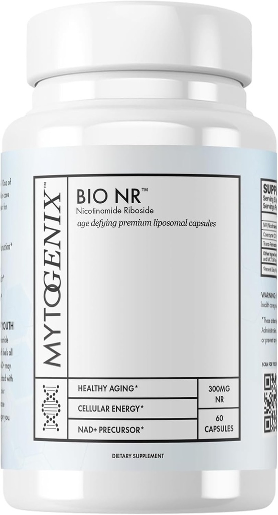 Αμιγείς κάψουλες NR - Nicotinamide Riboside συμπλήρωμα - 300mg ανά υπηρεσία - 60 κάψουλες ανά φιάλη - Αντιγηραντική επισκευή κατεστραμμένο DNA - Βελτίωση Γνωστική λειτουργία - Βελτιστοποίηση Δραστηριότητας του εγκεφάλου