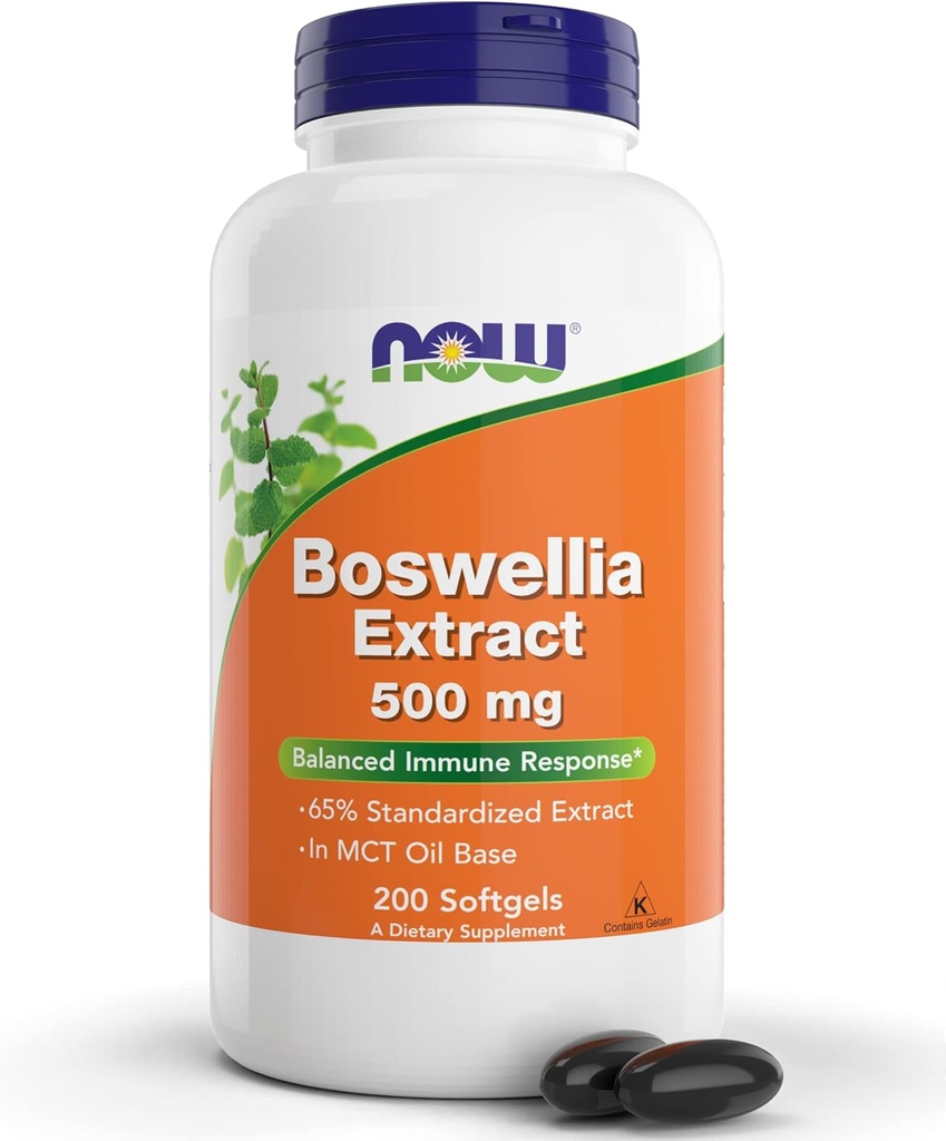 Τώρα Boswellia Serrata Extract 500 mg, 200 Softgels - Gum Resin σε βάση πετρελαίου MCT - συμπλήρωμα βοτάνων