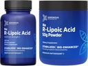 Geronova Έρευνα R-Lipoic Acid 300mg 60 Caps, Bio-Enhanced Na R-Lipoic Acid 50g Powder Bundle