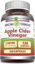 Amazing Formulas Apple Cider Vinegar 1500 mg Per Service Supplement 