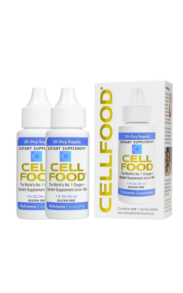 Cellfood Oxygen Boost - 1 fl oz, 2 Pack - Συμπλήρωμα υγρού οξυγόνου - Χωρίς γλουτένη, Cert. Kosher