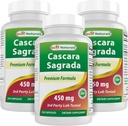 Best Naturals Cascara Sagrada 450 mg 250 Κάψουλες (250 Count (Pack of 3))