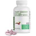Bronson Tart Cherry Extract + κάψουλες σπόρων σέλινου - Ισχυρός καθαρισμός ουρικού οξέος, κοινή υποστήριξη κινητικότητας και συμπλήρωμα αποκατάστασης μυών - Μη ΓΤΟ Φόρμουλα - 60 κάψουλες χορτοφάγων