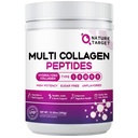 ΦΥΣΗ ΣΤΟΧΟΣ Multi Collagen Peptides Peptides Powder - Type I, II, III, V, X - Hydrolyzed Collagen Peptides with Vitamin C Hyaluronic Acid, Υποστηρίζει το δέρμα Nail & Joint, Grass-Fed, Non-GMO, 35 Υπηρεσίες