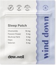 Dew Well Wind Down Sleep Patches - Μελατονίνη Δωρεάν Χαμομήλι & Πάθος Flower Patches for Natural Rest Aids - Στρες στρες για την ανακούφιση της ημικρανίας - Sleep Sticker & Hot Sleeper Relief - 6 Count Clear