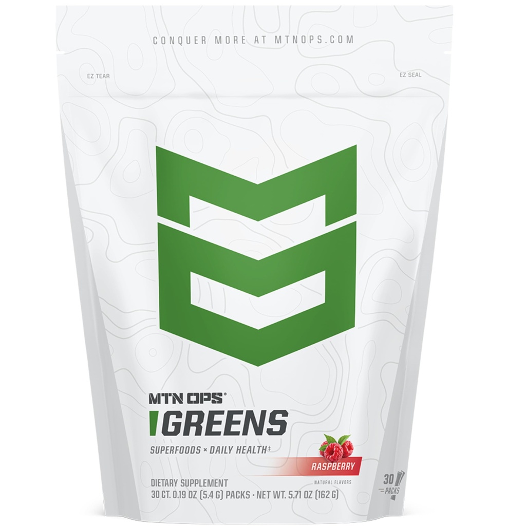 MTN OPS Super Greens Daily Immune Health and Energy Drink Powder – Digestive Health Support Blend Ενισχυμένο με Chlorophyl-Rich Greens 