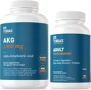 Dr. Tobias AKG Supplement & Adult Multivitamin - Πλήρης Cellular Energy & Nutrient Υποστήριξη για τη συνολική ευεξία και ζωτικότητα, Vegan, Μη ΓΤΟ