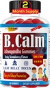 Therefore B.Calm Kids Focus & Attention Gummies - Anti-Stress, Memory, Mood & Relaxation- Natural Calm Ashwagandha for Kids & Teens – Focus Vitamins for Teens – Strawberry Flavor, 60 ct