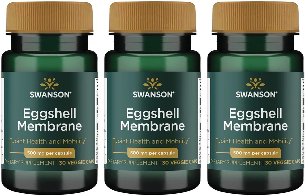 Swanson Eggshell Membrane 500 mg 30 Veg Caps (3 Συσκευασία)