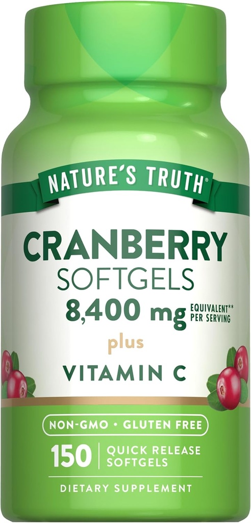 Nature's Truth Cranberry με βιταμίνη C Softgels 
