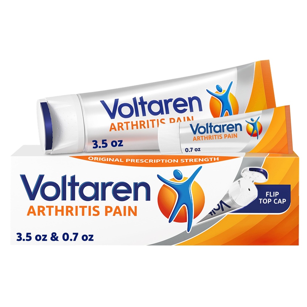 Voltaren Arthritis Πόνος Gel για Ισχυρή Επίκαιρη Αρθρίτιδα Πόνος Ανακούφιση με Δικλοφενάκη - NEW Easy Open Cap - 100 g Σωλήνας και 20 g Ταξιδιωτικό Μέγεθος Σωλήνας