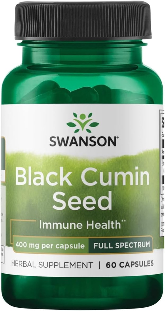 Swanson Full Spectrum Μαύρο Cumin Seed 400 Milligrams 60 Κάψουλες